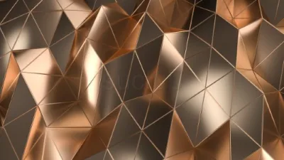 金属70三角形磨砂玫瑰金金属贴图